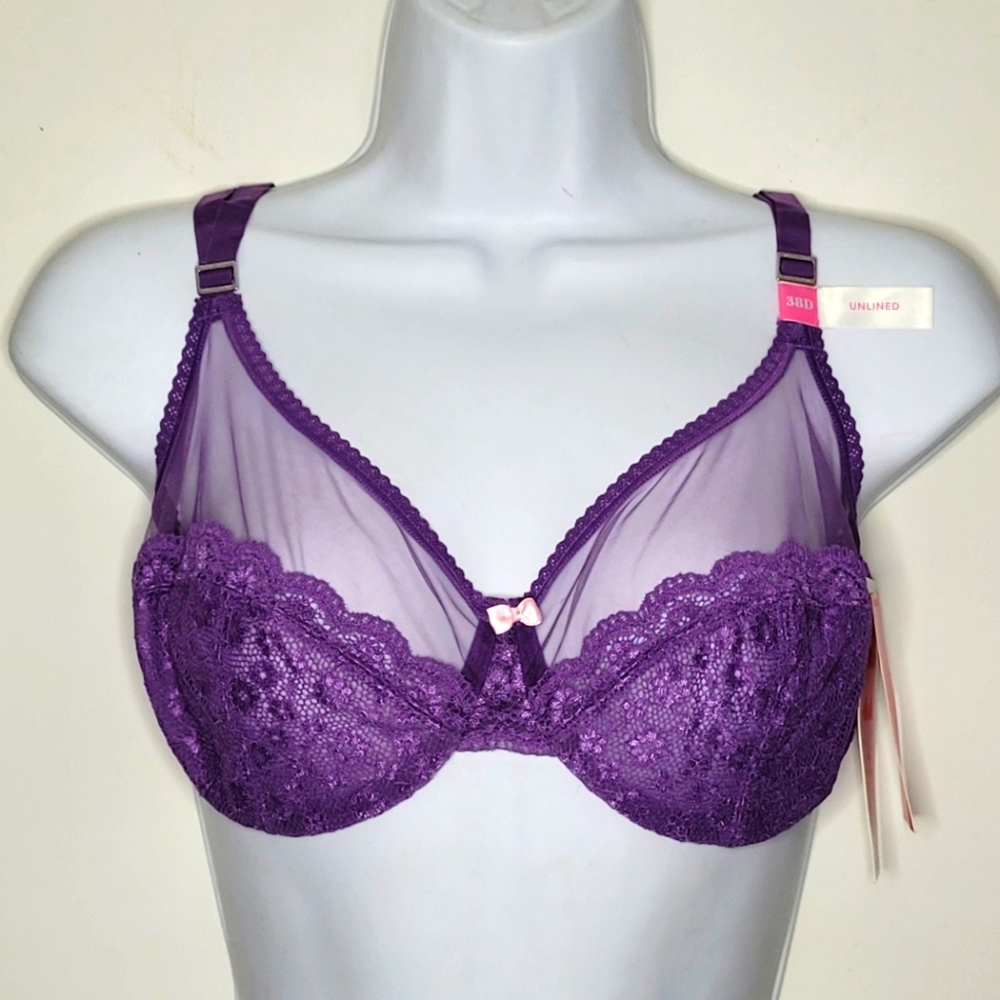 Issac Mizrahi Fabtech Sheer Lace Bra Size 38d